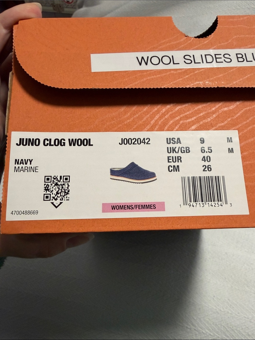 Merrell Juno Clog Wool Navy Slip-On Clogs